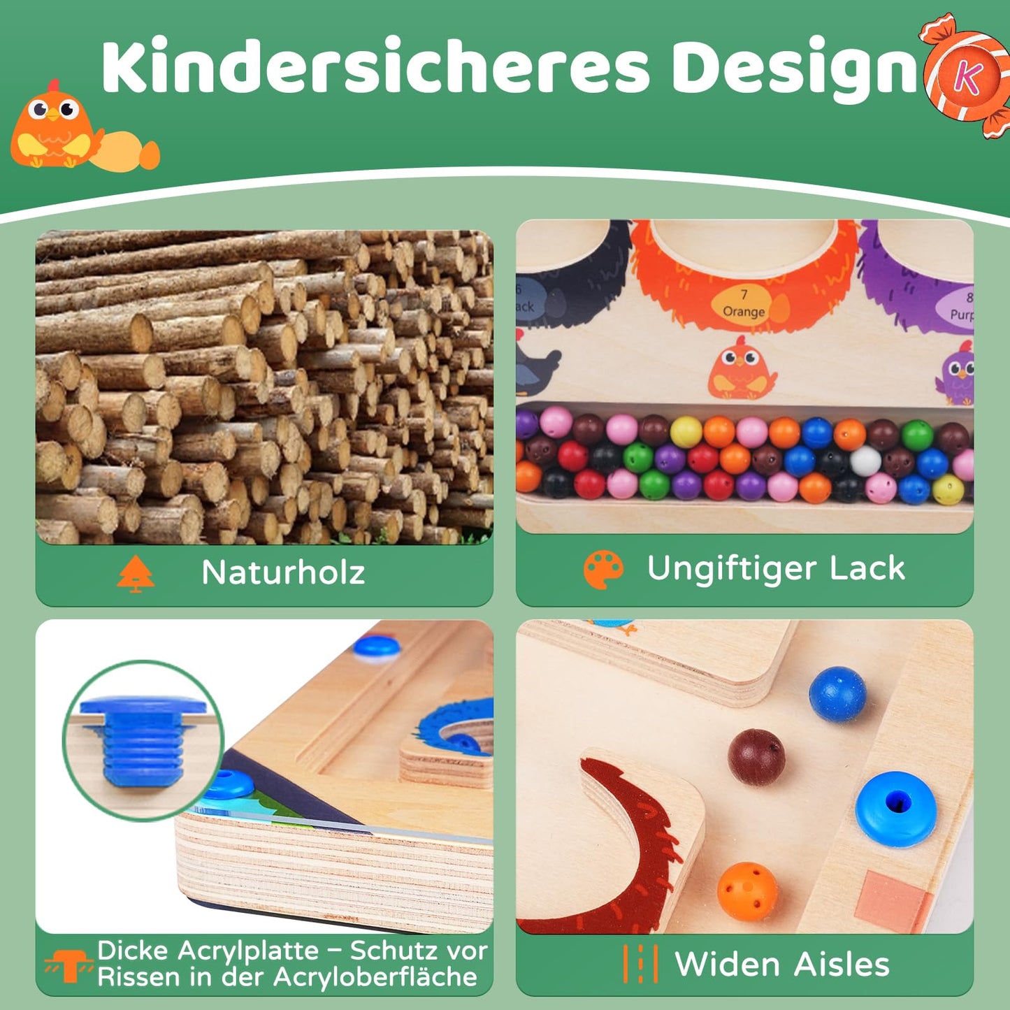 2 in 1 Montessori Magnetspiel Labyrinth