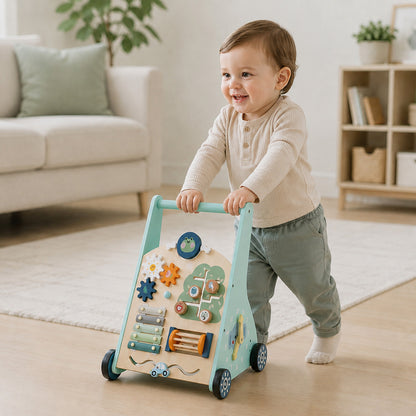Montessori Lauflernwagen aus Holz für Kinder ab 12 Monaten