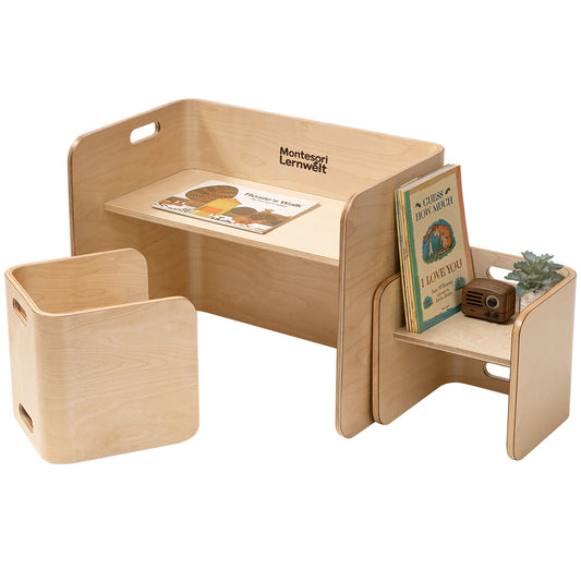 Montessori Tisch- & Stuhlset aus Holz