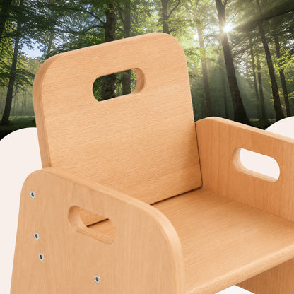 Montessori toddler chair made of wood – low children's chair from 1 year old
