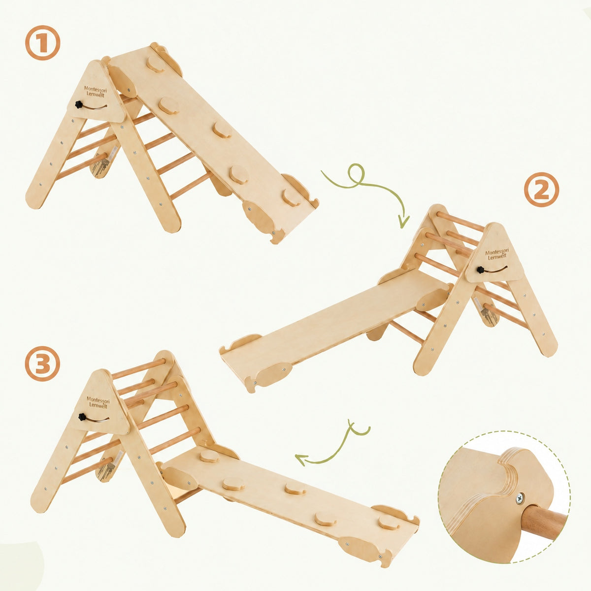 Holz Kletterbogen für Babys und Kinder zum Klettern und Spielen
