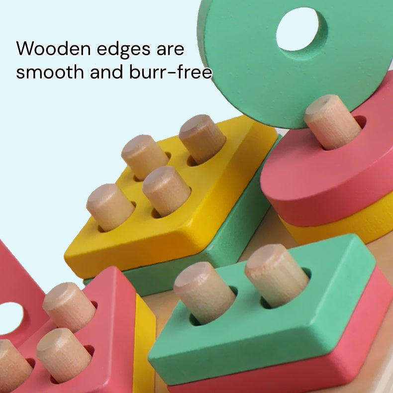 Cubo de habilidades motoras Montessori 4 en 1