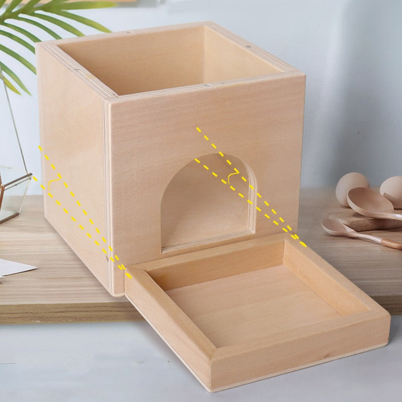 Cubo de habilidades motoras Montessori 4 en 1