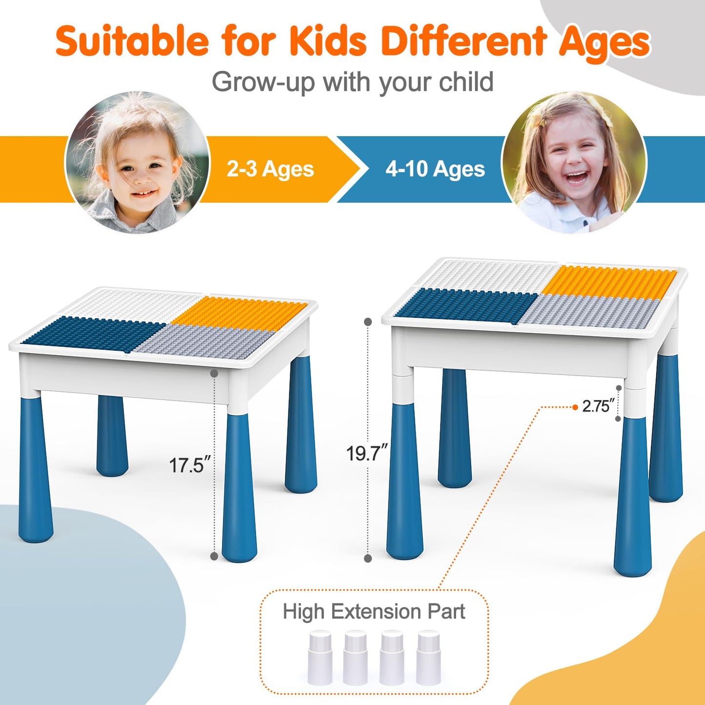 5-in-1 Multifunktionaler Spieltisch für Kinder – Kreativität und Ordnung im Kinderzimmer