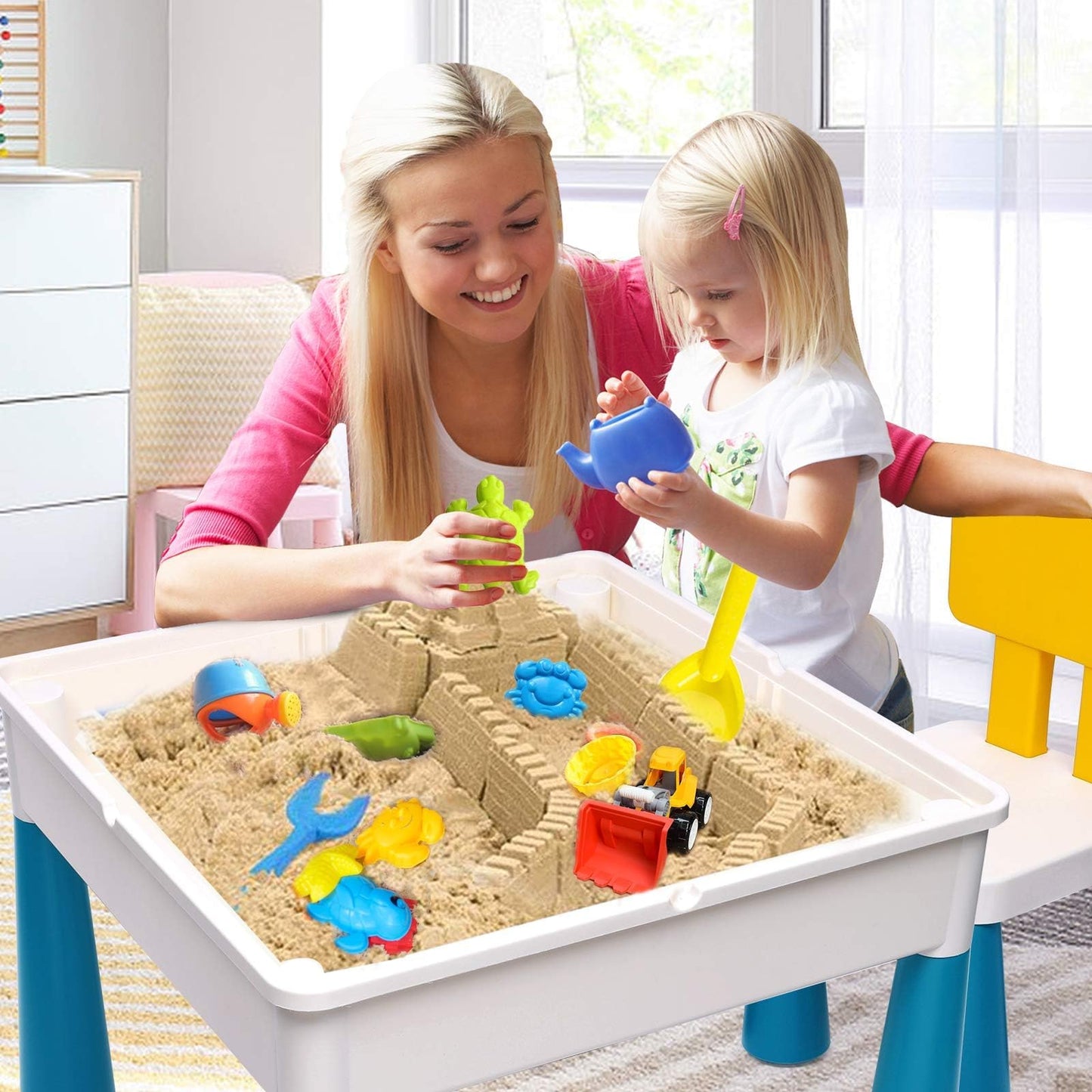 5-in-1 Multifunktionaler Spieltisch für Kinder – Kreativität und Ordnung im Kinderzimmer