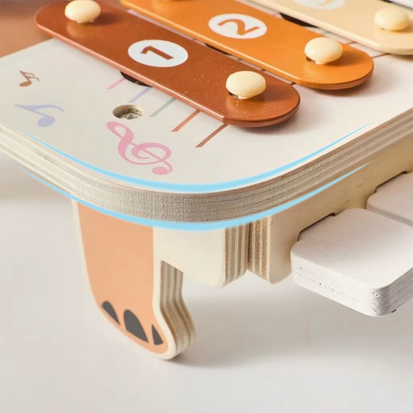 Detail des Beckens am Montessori Musikspielzeug für Kinder