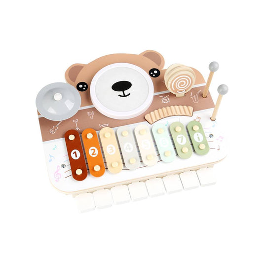 6-in-1 Holz Musikspielzeug – Montessori Xylophon & Klavier für Kinder, Hauptbild