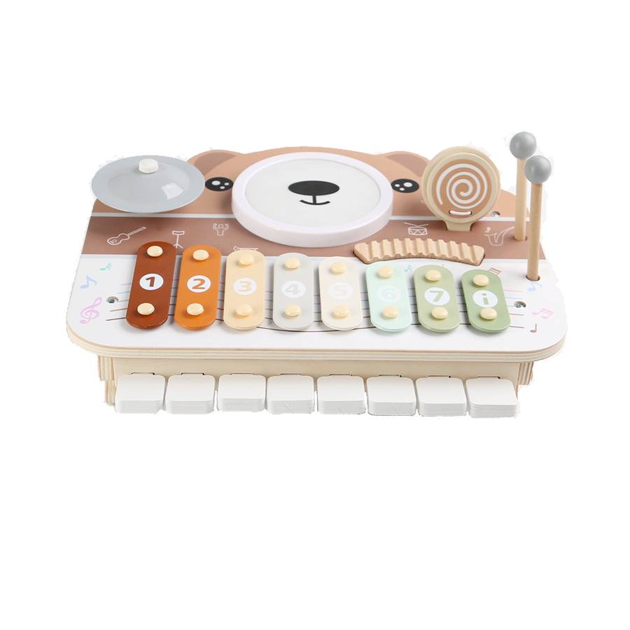 6-in-1 Holz Musikspielzeug – Montessori Xylophon & Klavier für Kinder, Hauptbild