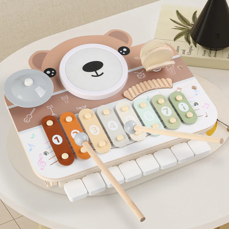 6-in-1 Holz Musikspielzeug – Montessori Xylophon & Klavier für Kinder, Hauptbild