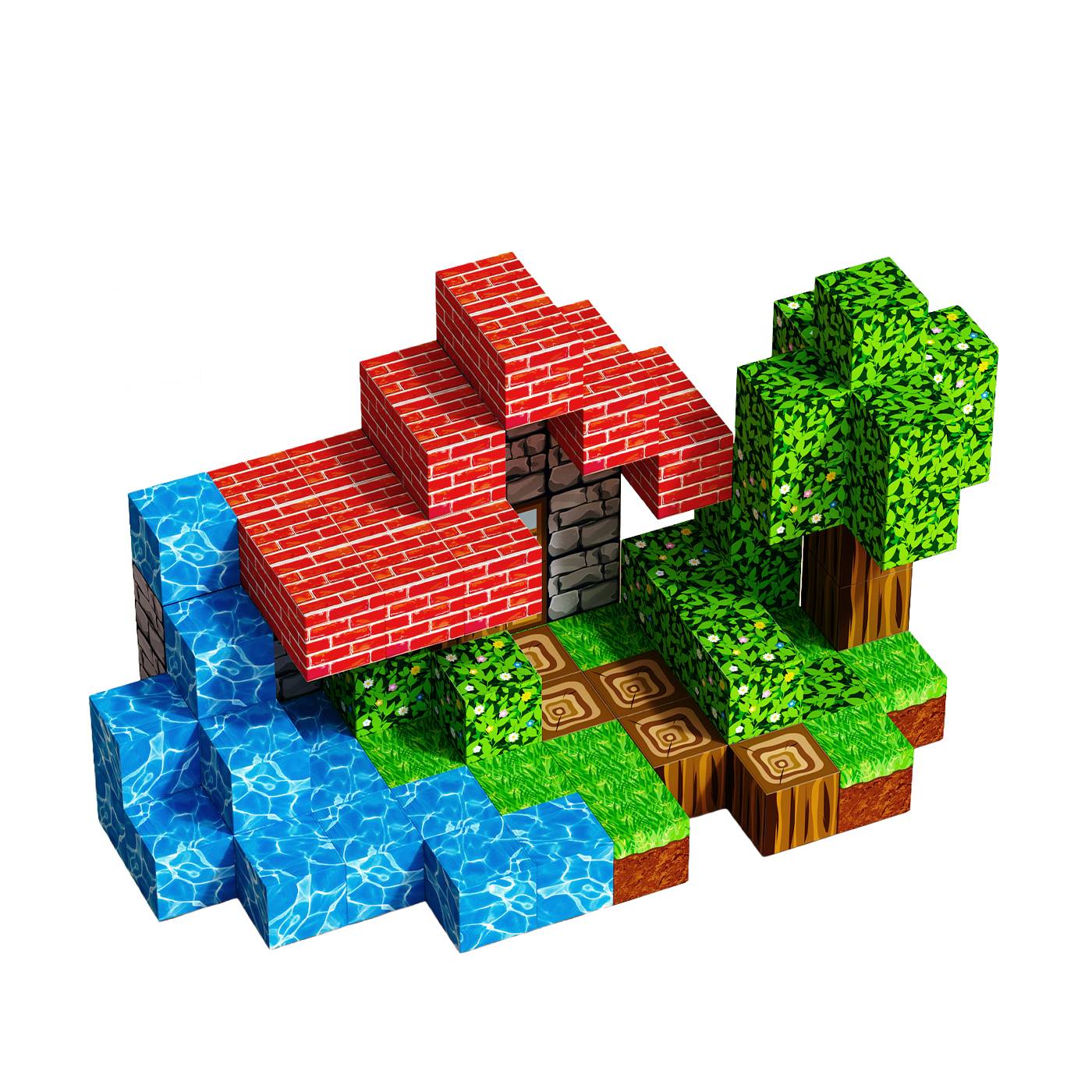 Bloques de construcción magnéticos Montessori 