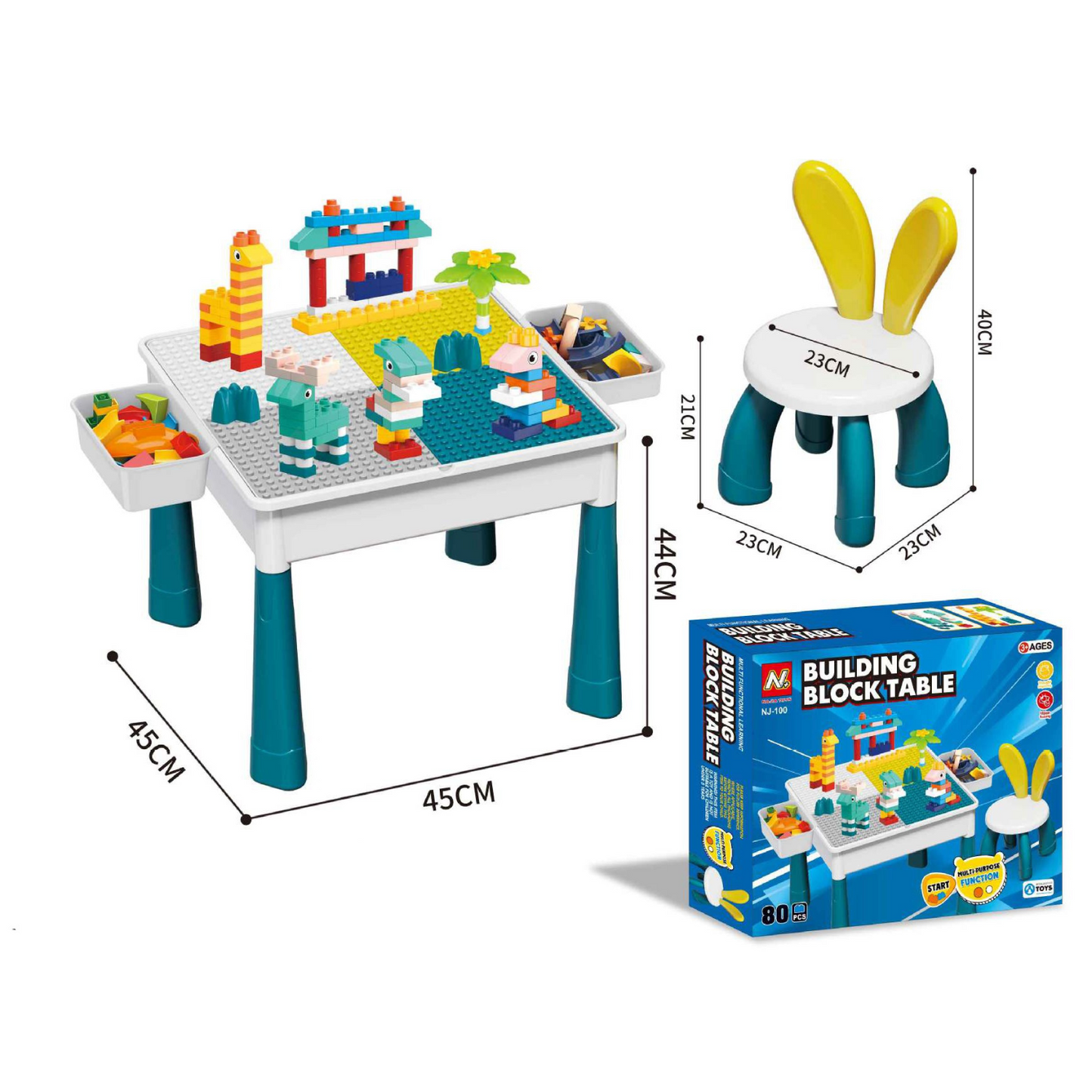 5-in-1 Multifunktionaler Spieltisch für Kinder – Kreativität und Ordnung im Kinderzimmer