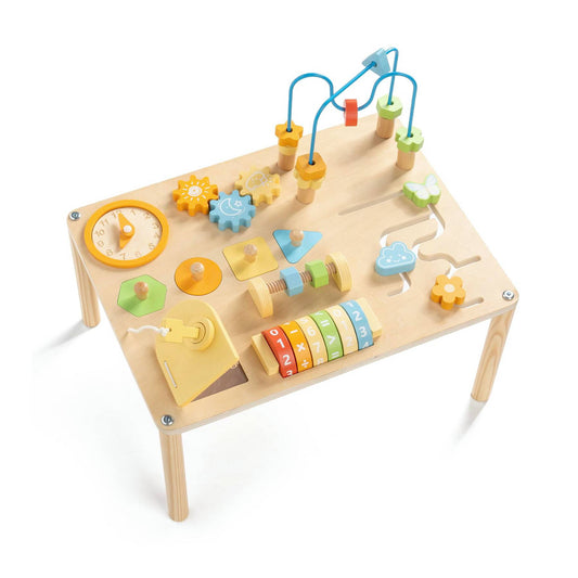 8-in-1 Montessori Activity Table – Macaron Colors & Motor Skills
