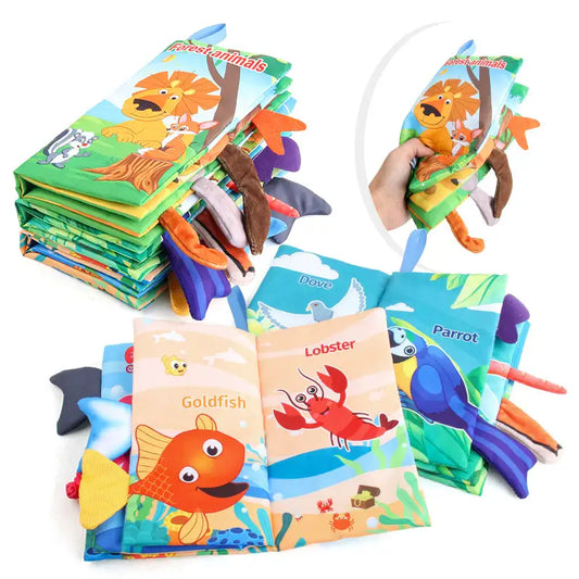 Montessori Baby Stoffbücher- Sensorik Spielzeug