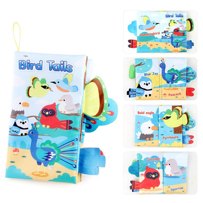 Livres en tissu Montessori pour bébés - Jouets sensoriels