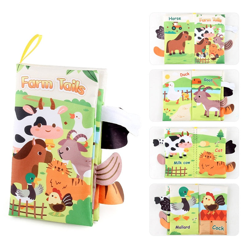 Livres en tissu Montessori pour bébés - Jouets sensoriels