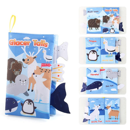 Livres en tissu Montessori pour bébés - Jouets sensoriels
