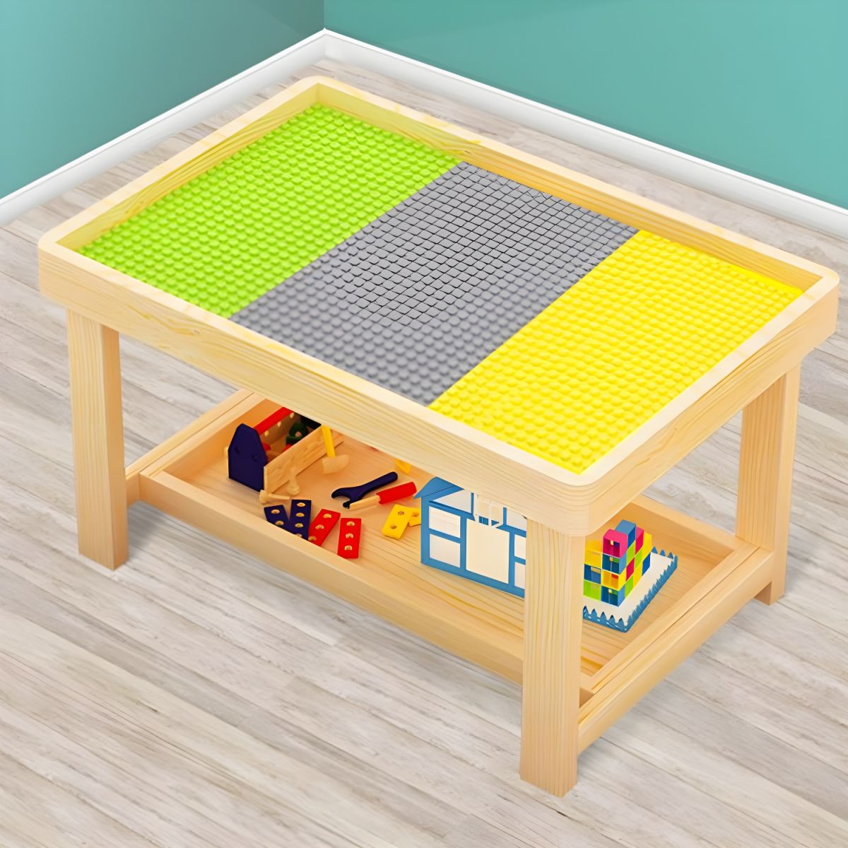 Montessori Spieltisch aus Holz – Multifunktionaler Kinderspieltisch
