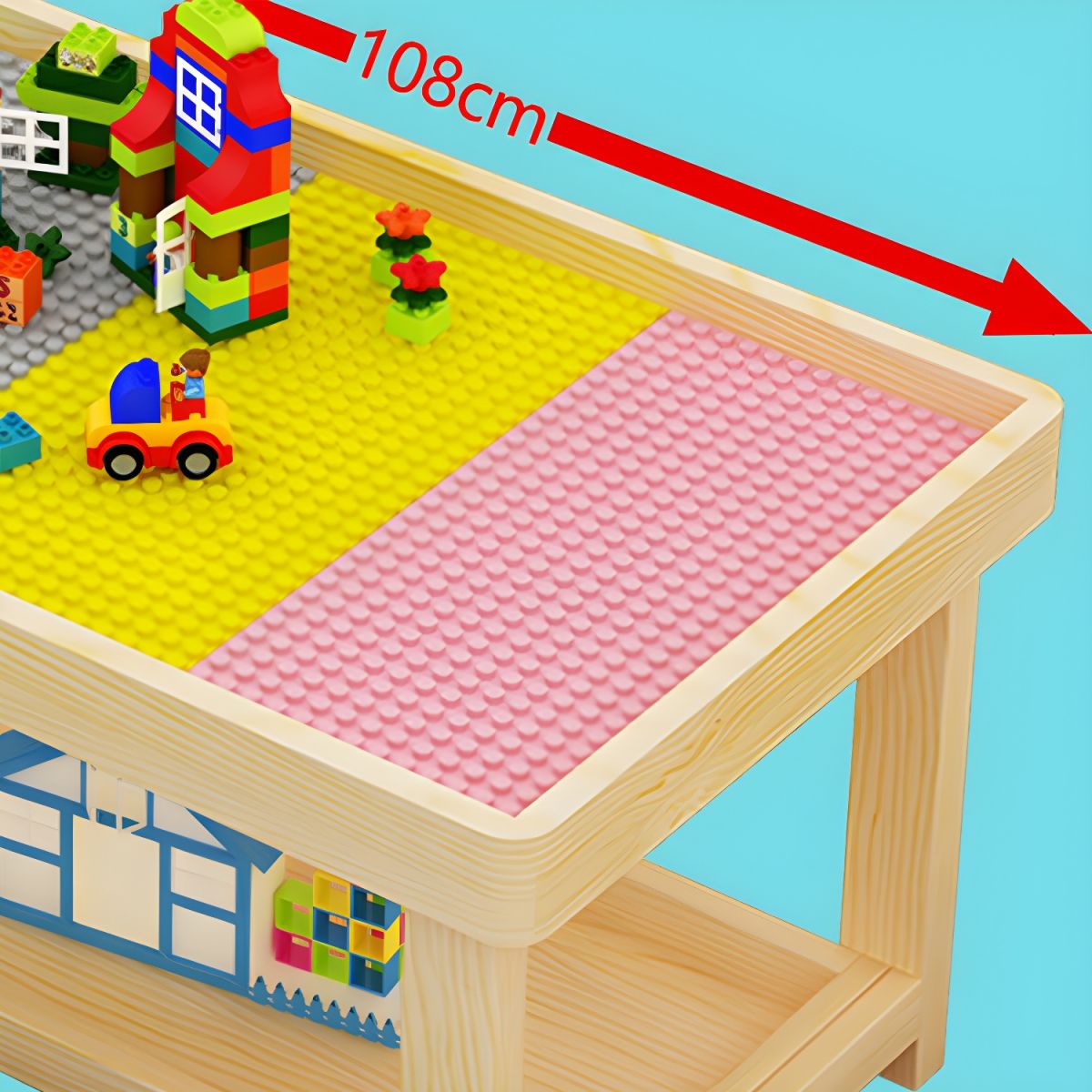 Montessori Spieltisch aus Holz – Multifunktionaler Kinderspieltisch
