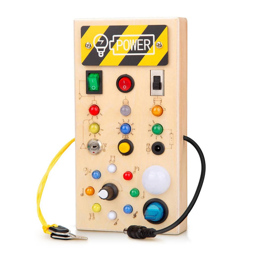 Montessori Busy Board Schalttafel – Ideal für unterwegs