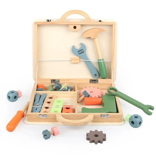 Montessori Holzspielzeug Werkzeugkasten