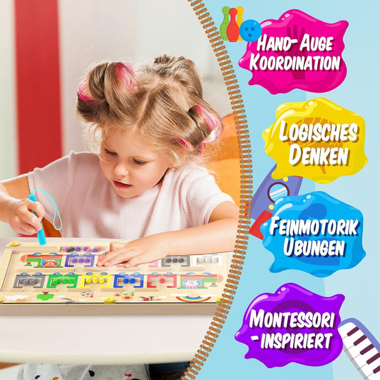 Montessori Holzspielzeug – Magnetisches 3D-Labyrinth
