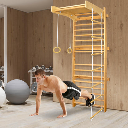 Montessori Klettergerüst für Kinder – Mit Rutsche, Turnringen und Schaukel