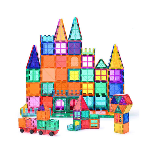 Montessori magnetische bouwstenen – STEM auto & vrachtwagen set