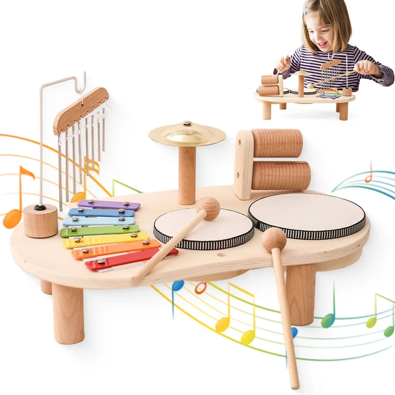 Montessori Holz Musikinstrument für Kinder, fördert musikalische Fähigkeiten und Kreativität bei jungen Talenten.