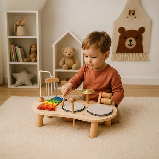 Montessori Musik Aktivitätstisch – Lernen durch Musik und Spiel
