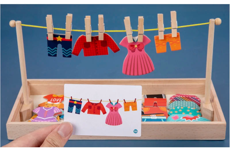 Montessori-Spielzeug für die Früherziehung, lustiges Anziehpuzzle und Lernspielzeug