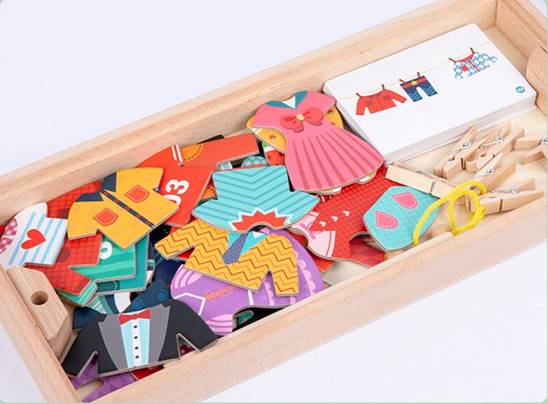 Montessori-Spielzeug für die Früherziehung, lustiges Anziehpuzzle und Lernspielzeug