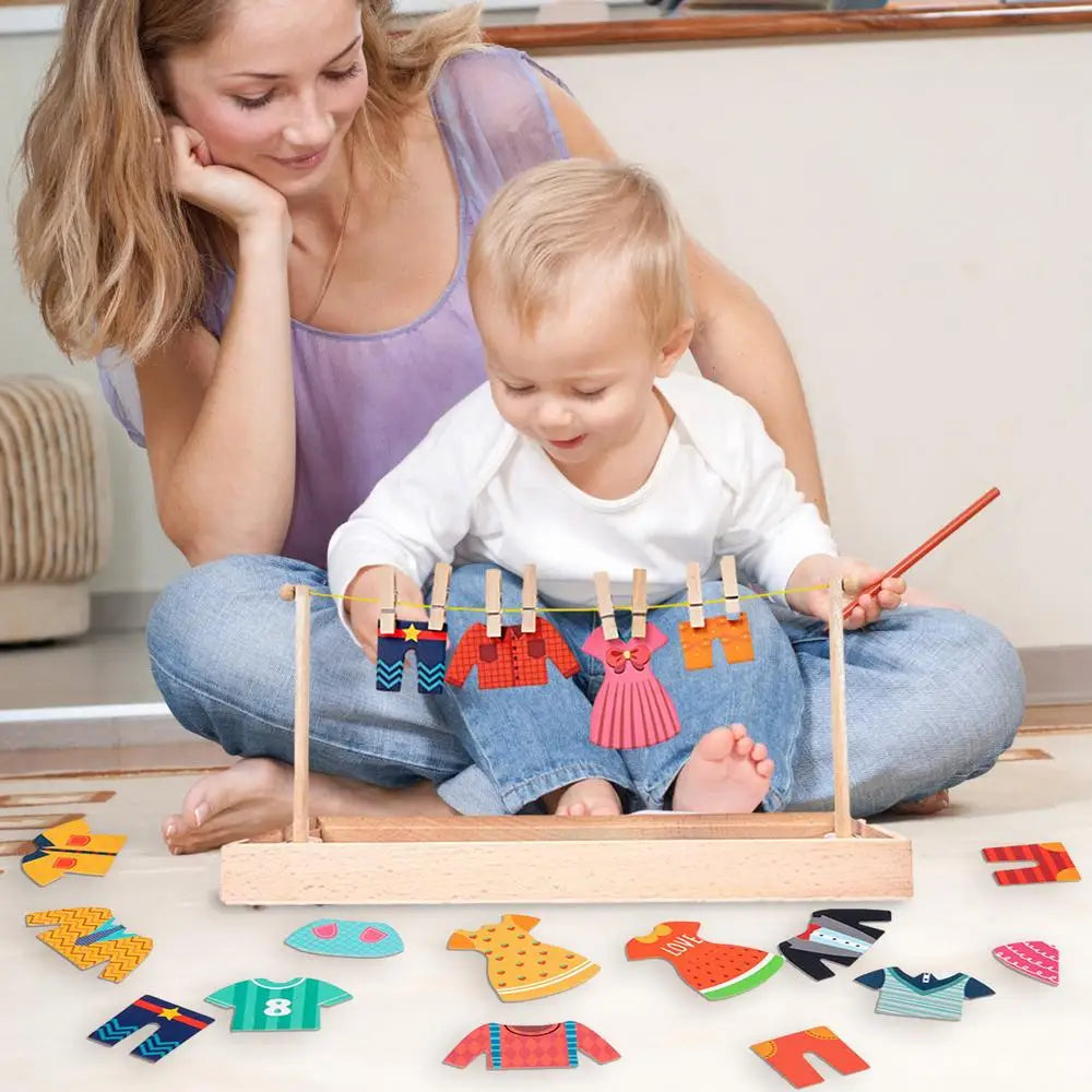 Montessori-Spielzeug für die Früherziehung, lustiges Anziehpuzzle und Lernspielzeug