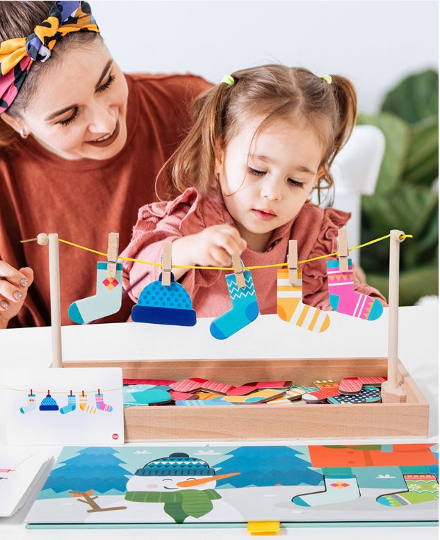 Montessori-Spielzeug für die Früherziehung, lustiges Anziehpuzzle und Lernspielzeug