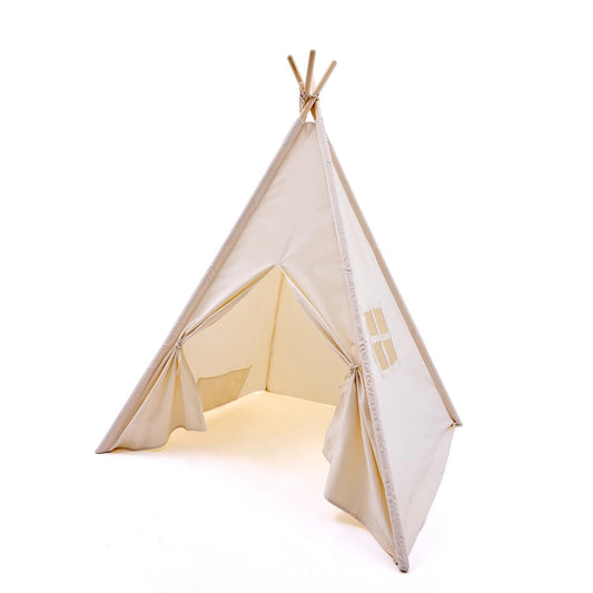 Montessori Spielzelt für Kinder mit Sternenlichtern und Fenstern – Faltbares Teepee Zelt für das Kinderzimmer
