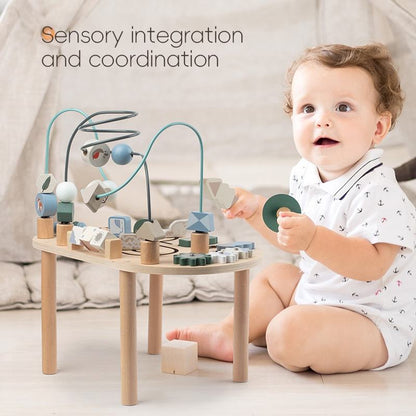 Montessori Aktivitätstisch Holz – Busy Board & Lerntisch