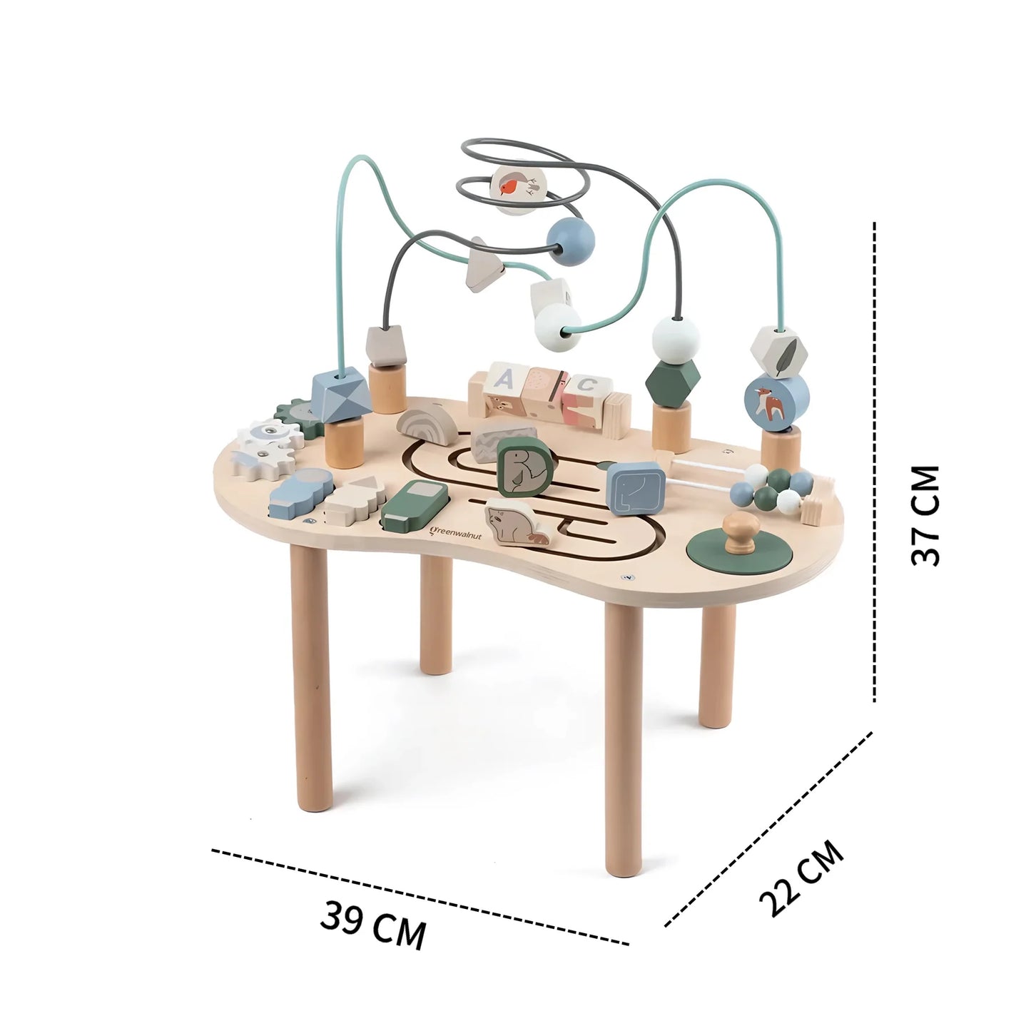 Montessori Aktivitätstisch aus Holz | Busy Board & Lerntisch für Kinder