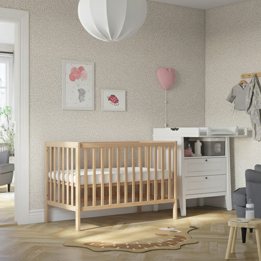 Montessori Babybett “Timo” – Kiefer mit Abnehmbarer Seite