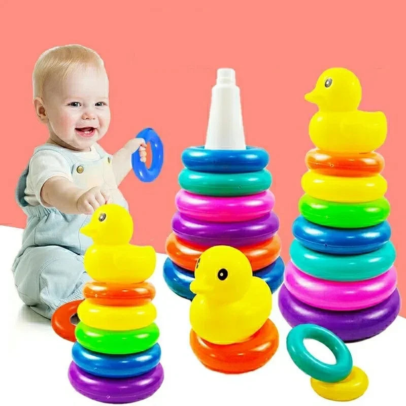 Montessori Rollende Kugel und Stapelspielzeug für Babys ab 6 Monaten