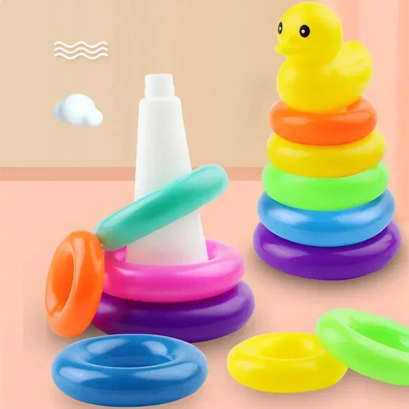 Montessori Rollende Kugel und Stapelspielzeug für Babys ab 6 Monaten
