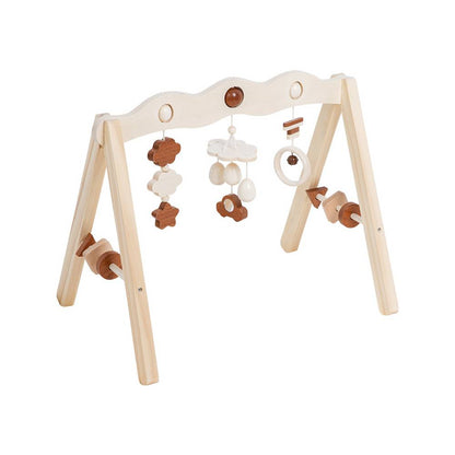 Montessori Wooden Baby Fitness Rack for Early Development, 3+ months