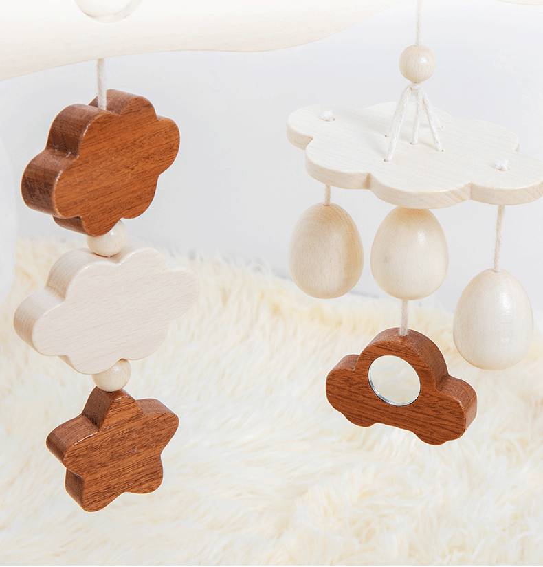 Montessori Wooden Baby Fitness Rack for Early Development, 3+ months