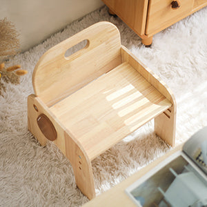 Höhenverstellbarer Kinderstuhl aus Holz für Kleinkinder Montessori