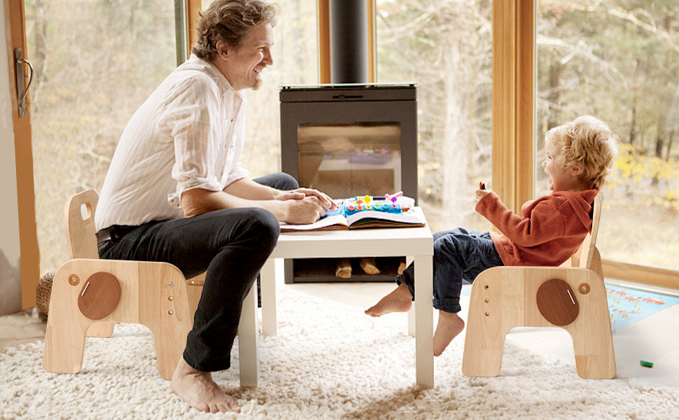 Höhenverstellbarer Kinderstuhl aus Holz für Kleinkinder Montessori