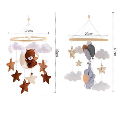 Montessori Baby Mobile aus Filz & Holz – für Babybett und Kinderzimmer