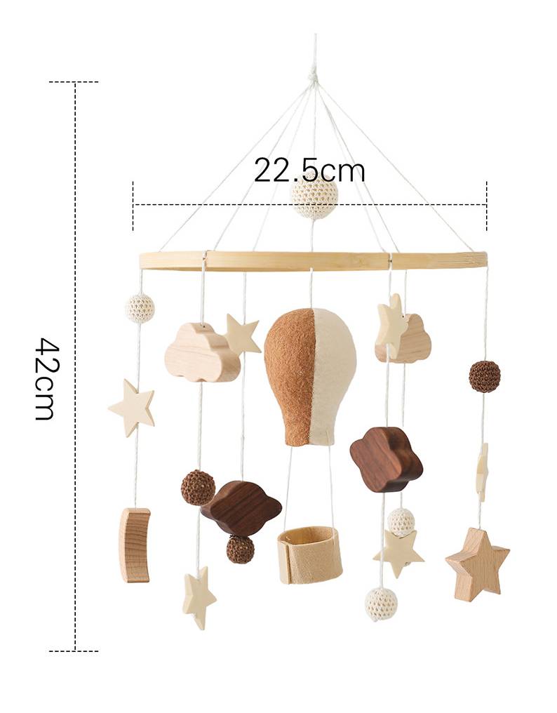 Montessori Baby Mobile aus Filz & Holz – für Babybett und Kinderzimmer