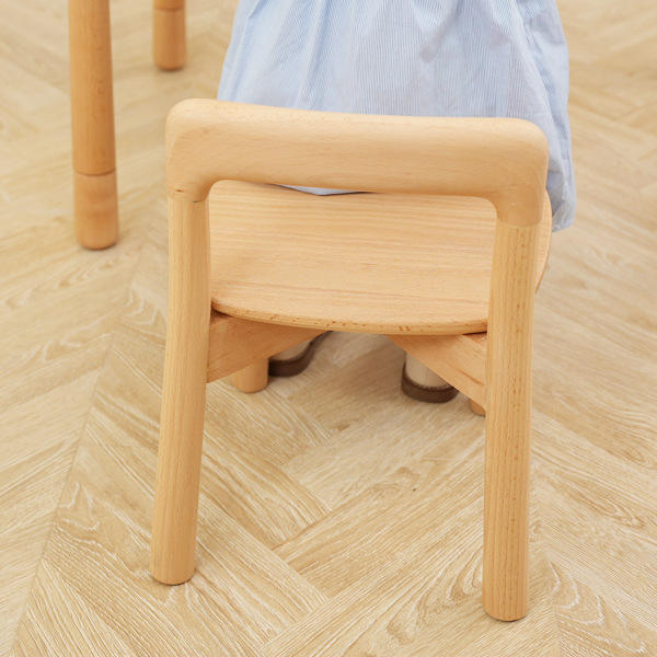Kinderstuhl aus Buchenholz mit Rückenlehne für Kleinkinder