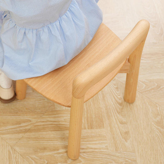 Kinderstuhl aus Buchenholz mit Rückenlehne für Kleinkinder