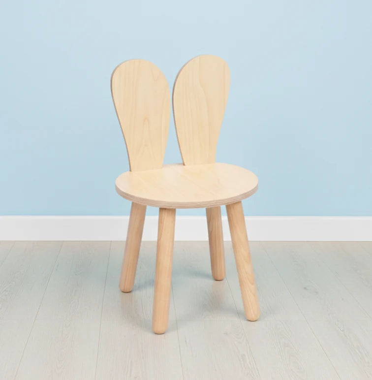Bunny Kinderstuhl aus Holz in Weiß