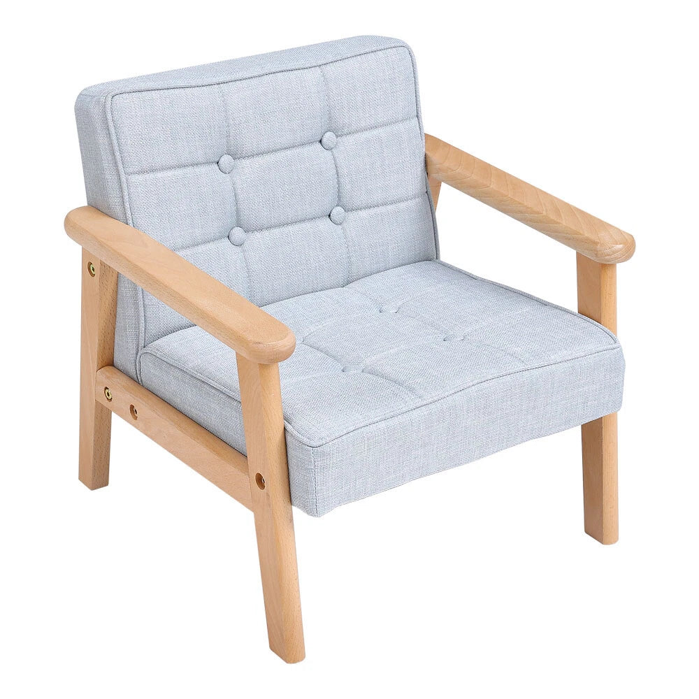 Kinder Sofa Holz Grau Blau Buchenholz Kindersessel 1 Sitzer 2 Sitzer Kinderzimmer Möbel