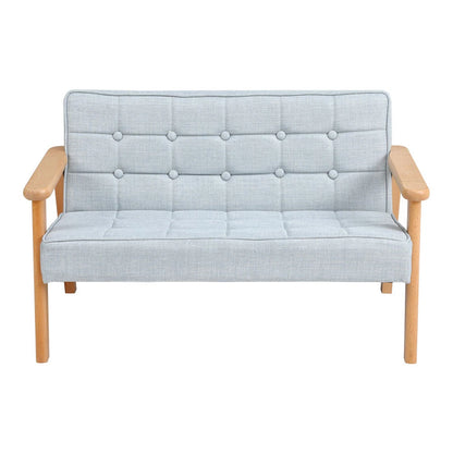 Kinder Sofa Holz Grau Blau Buchenholz Kindersessel 1 Sitzer 2 Sitzer Kinderzimmer Möbel